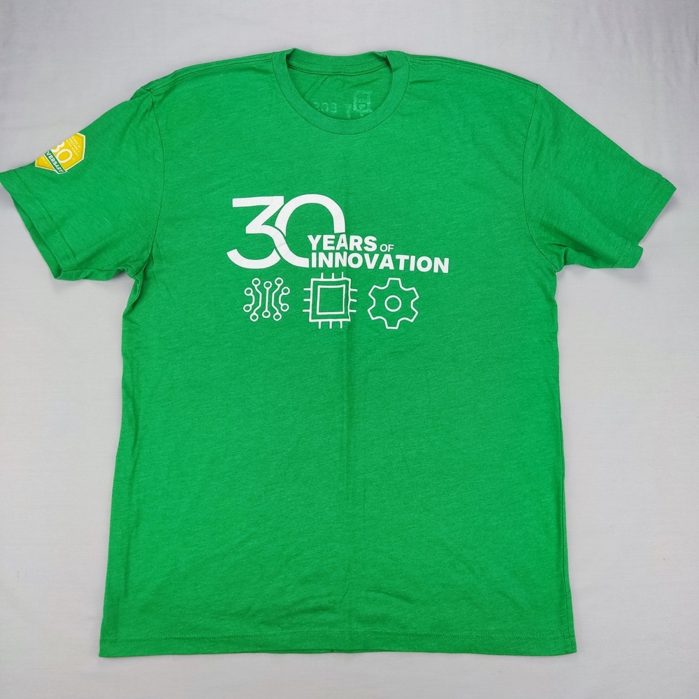 Baylor T-Shirt Mens L Green 30 Years of Innovation ECS Engineering Graphic Tee